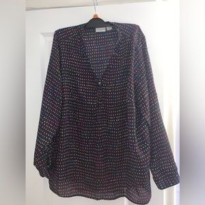Liz Claiborne plus size 2x, patterned blouse